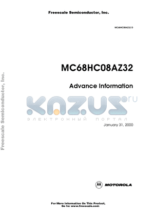 MC68HC08AZ32VFU datasheet - Advance Information