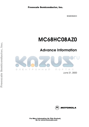 MC68HC08AZ0 datasheet - Advance Information