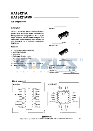 HA13421A datasheet - DUAL BRIDGE DRIVERS