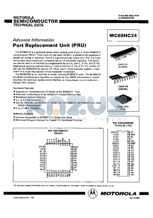 MC68HC24D datasheet - Port Replacement Unit (PRU)