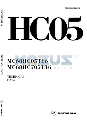 MC68HC705T16 datasheet - High-density complementary metal oxide semiconductor (HCMOS) microcontroller unit