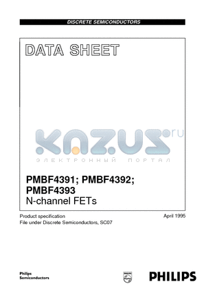 PMBF4391 datasheet - N-channel FETs