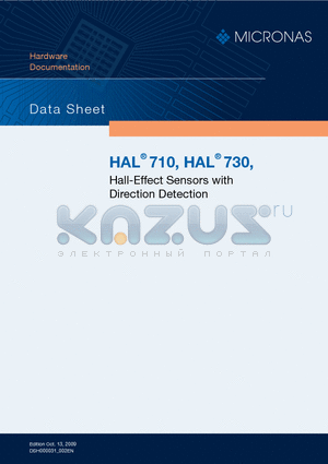 HAL730SF-E datasheet - Hall-Effect Sensors with Direction Detection