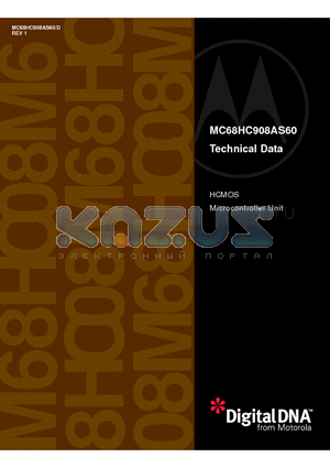 MC68HC908AS60VFN datasheet - HCMOS Microcontroller Unit