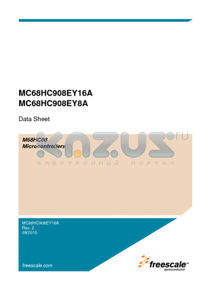 MC68HC908EY16A datasheet - a member of the low-cost, high-performance M68HC08 Family of 8-bit