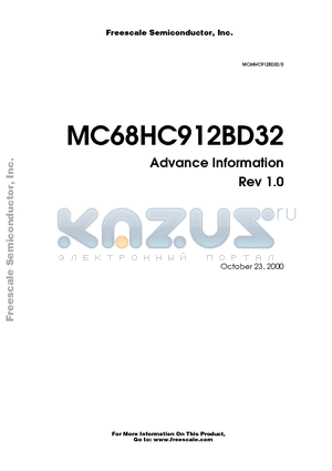 MC68HC912BD32 datasheet - Advance Information