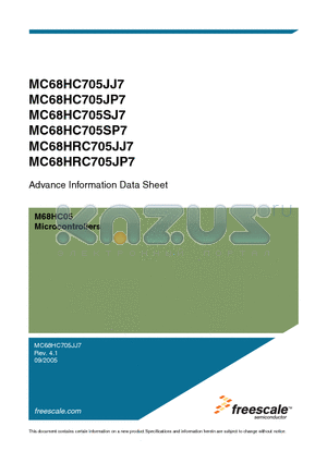 MC68HRC705JJ7CP datasheet - Microcontrollers