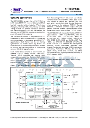 XRT86VX38_09 datasheet - 8-CHANNEL T1/E1/J1 FRAMER/LIU COMBO - T1 REGISTER DESCRIPTION