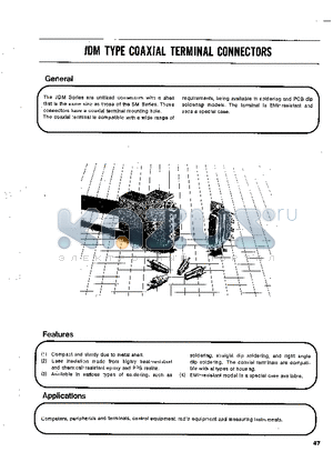 JDEM-7W2P datasheet - JDM TYPE COAXIAL TERMINAL CONNECTORS