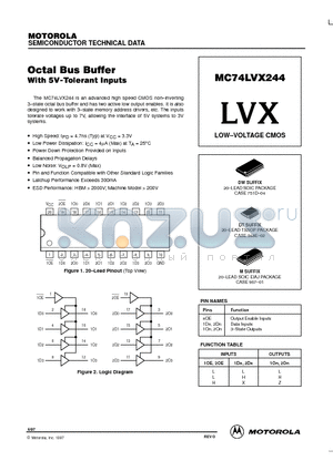 MC74LVX244DT datasheet - LOW-VOLTAGE CMOS