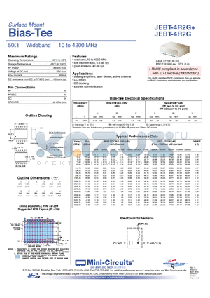 JEBT-4R2G+ datasheet - Bias-Tee