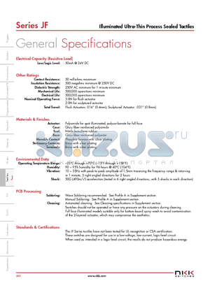 JF15AP1DF datasheet - Illuminated Ultra-Thin Process Sealed Tactiles