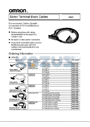 XW2Z-500H-2 datasheet - Screw Terminal Block Cables