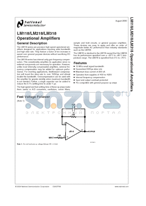 JM38510/10107 datasheet - Operational Amplifiers