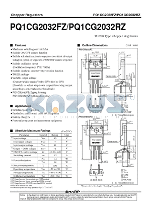 PQ1CG2032RZ datasheet - TO-220 Type Chopper Regulators