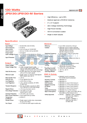 JPS130PS03 datasheet - DC-DC Power Supplies