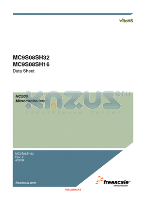 MC9S08SH32CRTGR datasheet - Microcontrollers