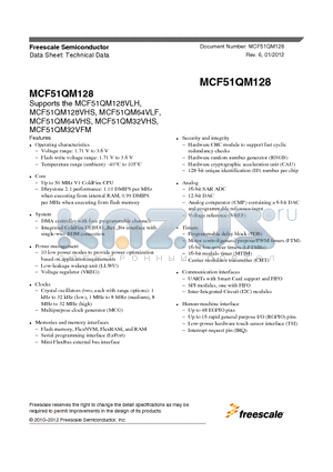 MCF51QM128 datasheet - MCF51QM128