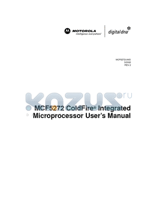 MCF5272 datasheet - MCF5272 ColdFire Integrated Microprocessor Users Manual
