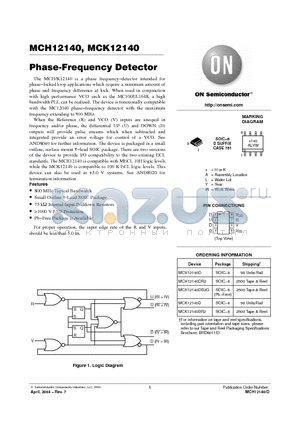 MCH12140 datasheet - Phase-Frequency Detector