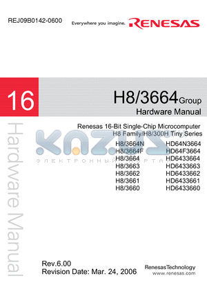 HD6433660BP datasheet - Renesas 16-Bit Single-Chip Microcomputer H8 Family/H8/300H Tiny Series