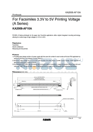 KA2008-AF10A datasheet - For Facsimiles 3.3V to 5V Printing Voltage(A Series)
