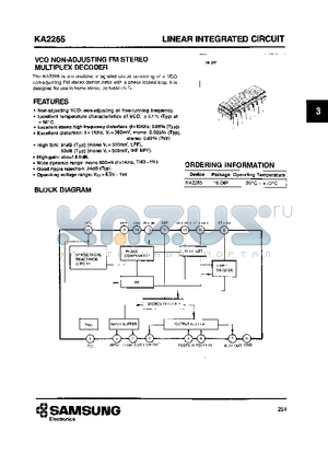 KA2265 datasheet - LINEAR INTEGRATED CIRCUIT