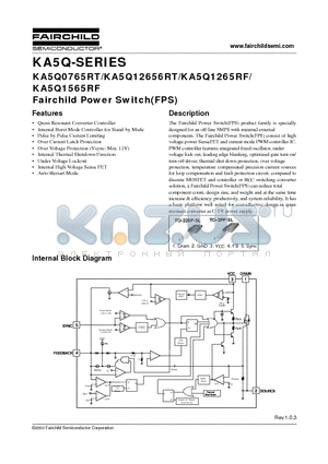 KA5Q1265RFYDTU datasheet - Fairchild Power Switch(FPS)