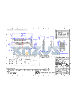 MDLS16166D-XX datasheet - SPECIFICATION OF MODULE