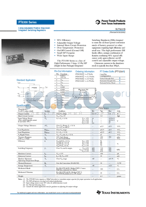 PT6303C datasheet - 3 AMP ADJUSTABLE POSITIVE STEP-DOWN INTEGRATED SWITCHING REGULATORS