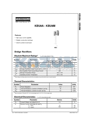 KBU8K datasheet - Bridge Rectifiers
