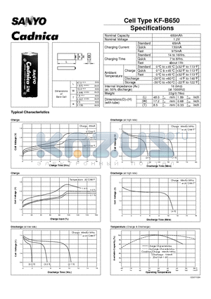 KFB650 datasheet - CADNICA Cell Type KF-B650