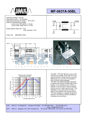 MF-0637A-50BL datasheet - Operating Voltage = 48 Vdc Operating Current = 50 Amperes
