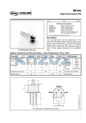 MF446SC datasheet - High-Performance PIN