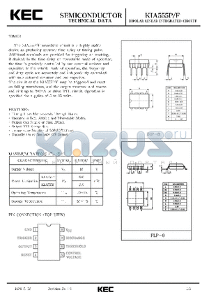 KIA555P datasheet - BIPOLAR LINEAR INTEGRATED CIRCUIT (TIMER)