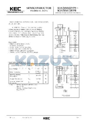 KIA78M15P datasheet - BIPOLAR LINEAR INTEGRATED CIRCUIT (THREE TERMINAL POSITIVE VOLTAGE REGULATORS)