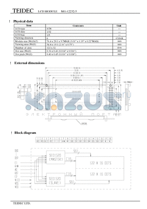 MG-12232-5 datasheet - LCD MODULE