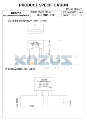 KSD203DC2_11 datasheet - PRODUCT SPECIFICATION