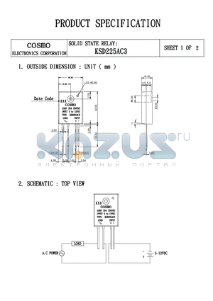 KSD225AC3 datasheet - Absolute Maximum Ratings