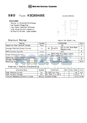 KSQ60A06E datasheet - Schottky Barrier Diode