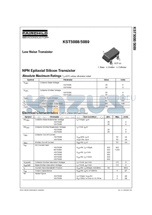 KST5088 datasheet - Low Noise Transistor
