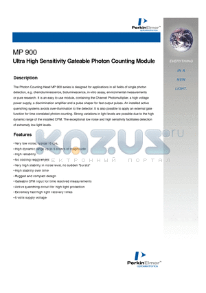 MH944P datasheet - Ultra High Sensitivity Gateable Photon Counting Module