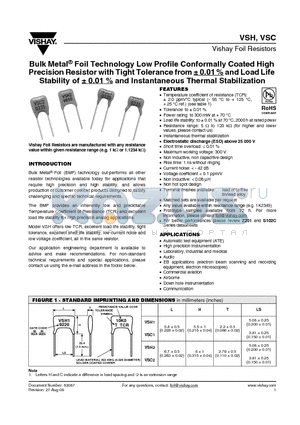 Y087512K7560D0B datasheet - Bulk Metal^ Foil Technology Low Profile Conformally Coated High Precision Resistor with Tight Tolerance from a 0.01 % and Load Life