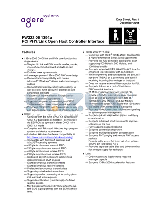 L-FW322-06-DB datasheet - PCI PHY/Link Open Host Controller Interface