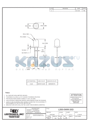 L200-0WW-20D datasheet - L200-0WW-20D