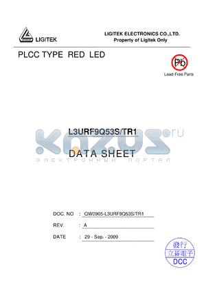 L3URF9Q53S datasheet - PLCC TYPE RED LED