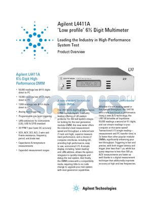 L4411A datasheet - Leading the Industry in High-Performance System Test
