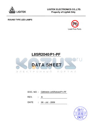 L8SR2040-P1-PF datasheet - ROUND TYPE LED LAMPS