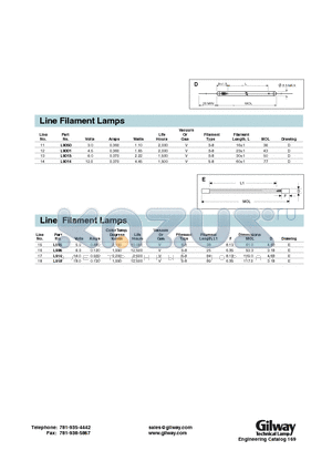 L9013 datasheet - Line Filament Lamps