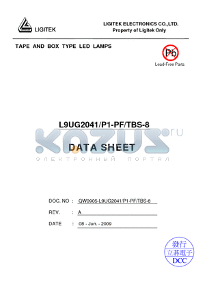 L9UG2041-P1-PF datasheet - TAPE AND BOX TYPE LED LAMPS